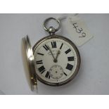 Large silver gents pocket watch ’improved patent English leaver’