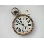 Metal 8 day Goliath pocket watch with seconds dial