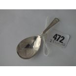 George III caddy spoon with reeded edge – London 1788 by Script JW