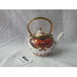 Crown Darby miniature kettle and cover – 3” high