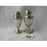 Pair of urn shaped peppers – B’ham 1910 & Chester 1939 – 55gms
