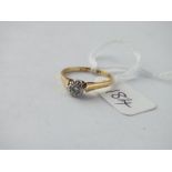 18ct gold diamond solitaire ring approx. size L