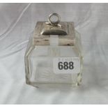 Silver mounted and cut glass preserve jar – B’ham 1910