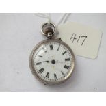 Silver ladies fob watch