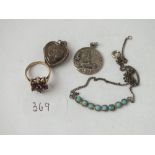 Bag of silver and other costume jewellery