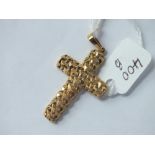 Fancy 9ct cross pendant – 2.7gms