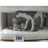 Figure of a calf and the young lion – Boxed – 7” long