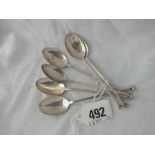 Set of 6 nail top coffee spoons – Sheff 1922