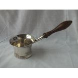 George II brandy sauce pan with turn wood handle – probably 1750 9.5” over handle