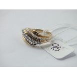 9ct diamond dress ring approx. size N