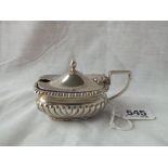 Half fluted mustard pot with BGL – B’ham 1899 - 56gms