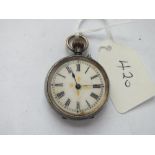 Silver ladies fob watch