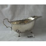 Another sauce boat with applied rim – B’ham – 102gms
