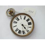 Metal 8 day Goliath pocket watch with seconds dial