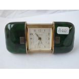Green cased EUROPA travelling bedside clock