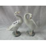 Pair of Lladro figures ‘geese’ – 5” high