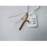 9ct plain cross pendant – 1.5gms