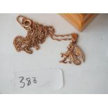 Welsh gold necklace in original box, 3.3g