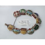 Silver and enamel bracelet