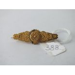 Victorian fitting 15ct brooch, 2.8g all in
