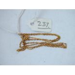 9ct fine neck chain, 1g