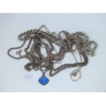 Qty of silver chains