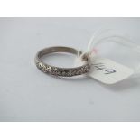 9ct white gold and diamond half eternity ring, size P