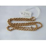 9ct rope twist neck chain, 16” long, 4.1g