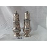 Pair of salt & pepper casters – Chester 1921 4.5” high, 121g