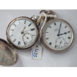 Victorian silver cased Hunter pocket watch and an open faced watch Kays Keyless Triumph