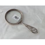 Mounted magnifying glass, the handle marked B’ham 1900 by L.E