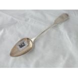 George III fiddle pattern table spoon 1810 by S.H, 62g