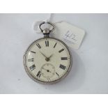 Victorian silver cased gents pocket watch
