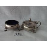 Georgian style salt and matching mustard pot B.G.L – B’ham By A Bros, 88g