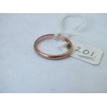 Rose gold wedding band, size O, 1.8g