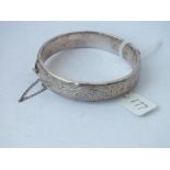 Hinged silver bangle