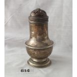 George II caster on rimmed foot 4.5” high dated 1736 by S.W, 103g