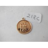 9ct St. Christopher pendant, 2.4g