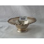 Circular pedestal dish rim foot 4” dia. – Sheffield 1945 by M&W