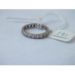 White gold and diamond eternity ring, size L, 4g