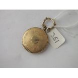 19th Century circular gold back and front locket