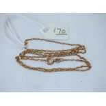 Box link 9ct neck chain, 2.5g