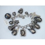 Niello charm bracelet