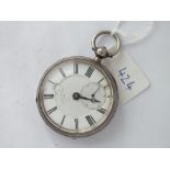 Silver cased pocket watch