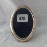 Oval photo frame with import mark 4” high