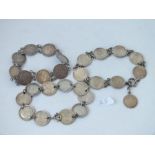 3 silver coin bracelets