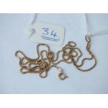 Fine 9ct neck chain, length 16”