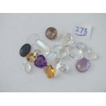 Bag of loose stones including moon stones