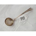 A small George III sugar sifter spoon 1792 by R.C