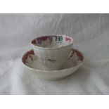 18th century New Hall tea bowl and saucer